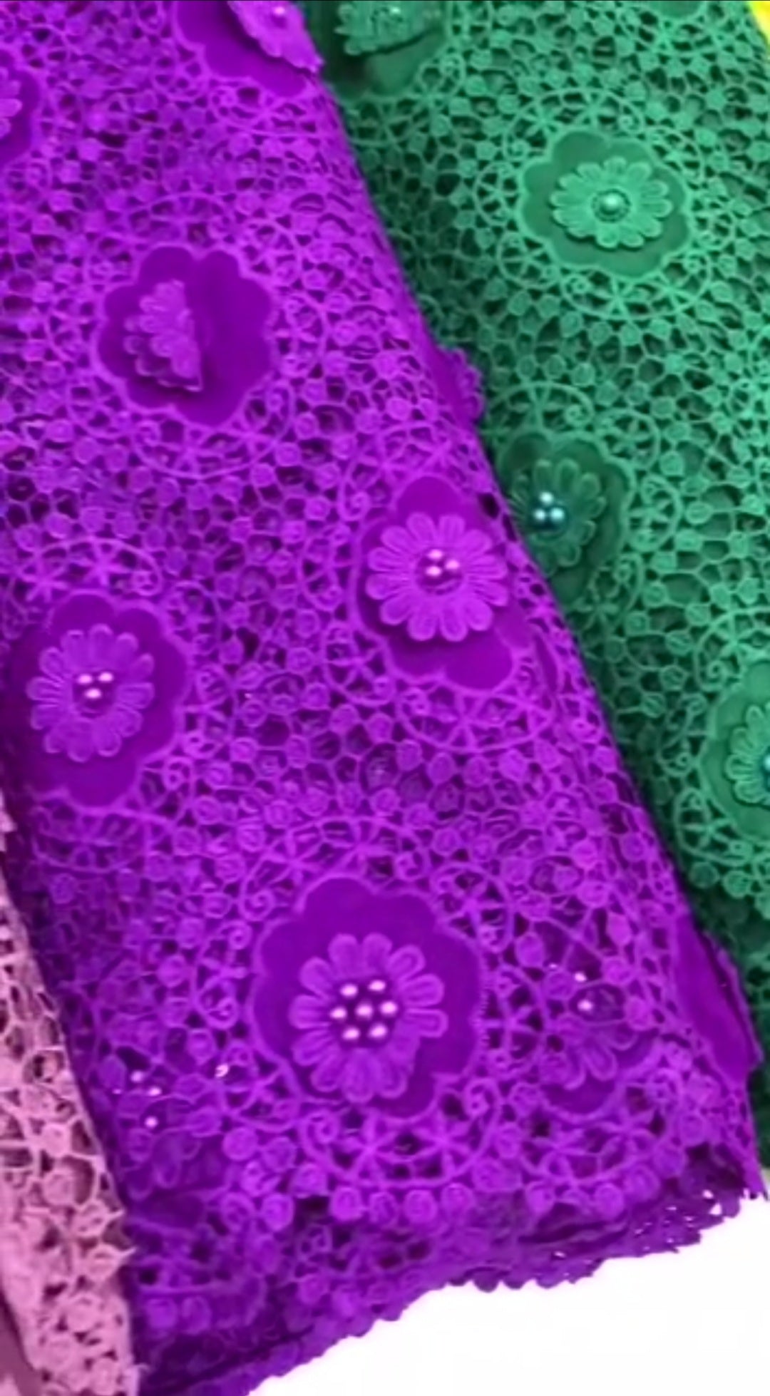 Quality 3D Cord Lace floral